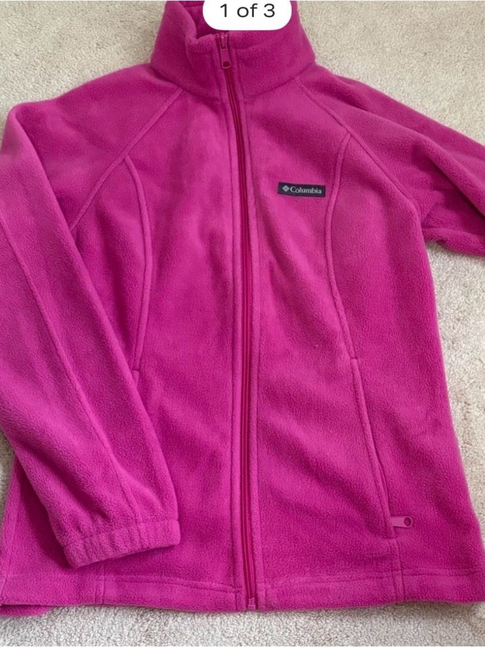 Columbia Kids Full-Zip Fleece Jacket - Hot Pink